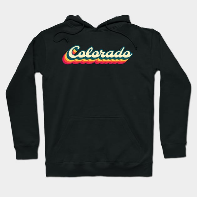 Retro Vintage Sunset Colorado Hoodie by Inspire Enclave